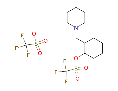 1-<<2-(Trifluormethylsulfonyloxy)-1-cyclohexen-1-yl>methylen>-piperidinium-trifluormethansulfonat