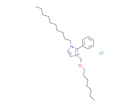 Molecular Structure of 144453-04-3 (1H-Imidazolium, 1-decyl-3-[(heptyloxy)methyl]-2-phenyl-, chloride)