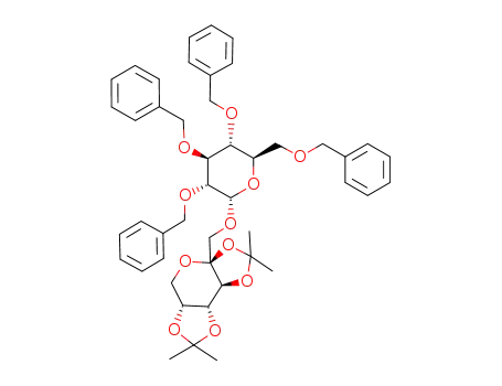 2,3:4,5-di-O-isopropylidene-1-O-<2,3,4,6-tetra-O-benzyl-α-D-glucopyranosyl>-β-D-fructopyranose