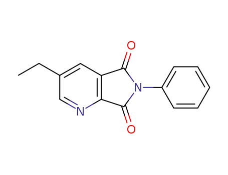 Molecular Structure of 102267-84-5 (5H-Pyrrolo[3,4-b]pyridine-5,7(6H)-dione, 3-ethyl-6-phenyl-)