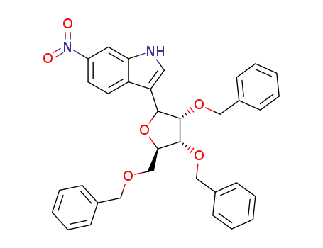 3-((3S,4R,5R)-3,4-Bis-benzyloxy-5-benzyloxymethyl-tetrahydro-furan-2-yl)-6-nitro-1H-indole