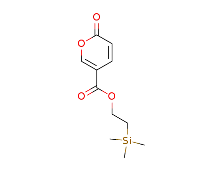 Molecular Structure of 104213-65-2 (2H-Pyran-5-carboxylic acid, 2-oxo-, 2-(trimethylsilyl)ethyl ester)