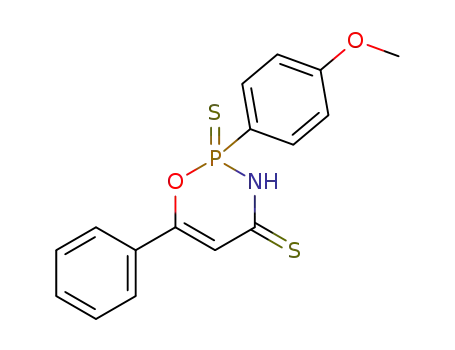 2-(4-methoxy-phenyl)-6-phenyl-2-thioxo-2,3-dihydro-2λ<sup>5</sup>-[1,3,2]oxazaphosphinine-4-thione