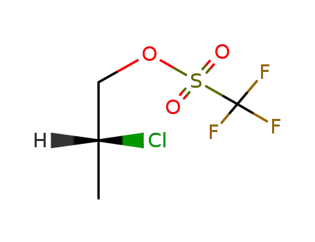 Molecular Structure of 120723-94-6 ((2R)-1-trifluoromethanesulfonyloxy-2-chloropropane)