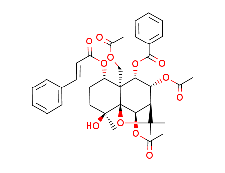 112018-96-9,2-Propenoic acid,3-phenyl-,(3R,4R,5S,5aS,6S,9S,9aS,10R)-4,10-bis(acetyloxy)-5a-[(acetyloxy)methyl]-5-(benzoyloxy)octahydro-9-hydroxy-2,2,9-trimethyl-2H-3,9a-methano-1-benzoxepin-6-ylester,2-Propenoicacid, 3-phenyl-,4,10-bis(acetyloxy)-5a-[(acetyloxy)methyl]-5-(benzoyloxy)octahydro-9-hydroxy-2,2,9-trimethyl-2H-3,9a-methano-1-benzoxepin-6-ylester, [3R-(3a,4a,5a,5aa,6a,9b,9aa,10R*)]-; 2H-3,9a-Methano-1-benzoxepin, 2-propenoic acid deriv.;Triptofordin D 2