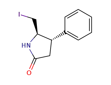 2-Pyrrolidinone, 5-(iodomethyl)-4-phenyl-, trans-