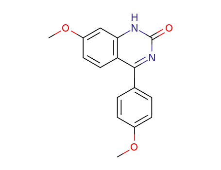Molecular Structure of 91099-21-7 (2(1H)-Quinazolinone, 7-methoxy-4-(4-methoxyphenyl)-)