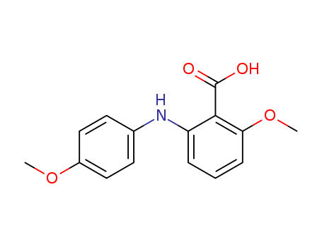 Molecular Structure of 112649-77-1 (Benzoic acid, 2-methoxy-6-[(4-methoxyphenyl)amino]-)
