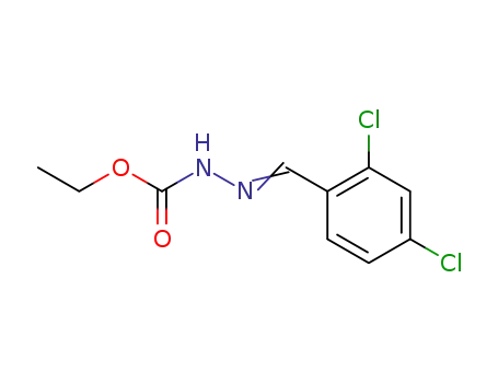 Molecular Structure of 25996-53-6 (ethyl (2E)-2-[(2,4-dichlorophenyl)methylidene]hydrazinecarboxylate)