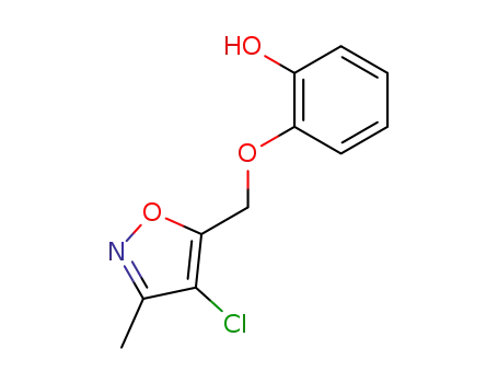 Molecular Structure of 90288-54-3 (Phenol, 2-[(4-chloro-3-methyl-5-isoxazolyl)methoxy]-)