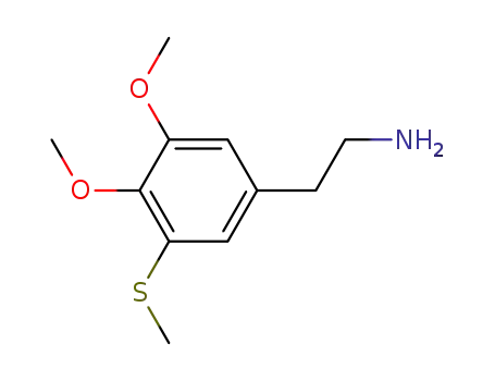 Molecular Structure of 78335-85-0 (Benzeneethanamine, 3,4-dimethoxy-5-(methylthio)-)