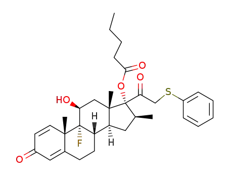 9α-fluoro-11β-hydroxy-16β-methyl-21-phenylthio-17α-valeryloxy-1,4-pregnadiene-3,20-dione