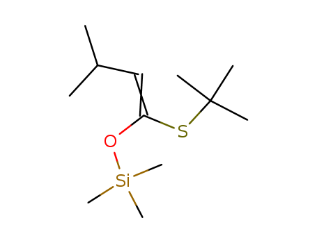 Molecular Structure of 138588-17-7 (Silane, [[1-[(1,1-dimethylethyl)thio]-3-methyl-1-butenyl]oxy]trimethyl-)
