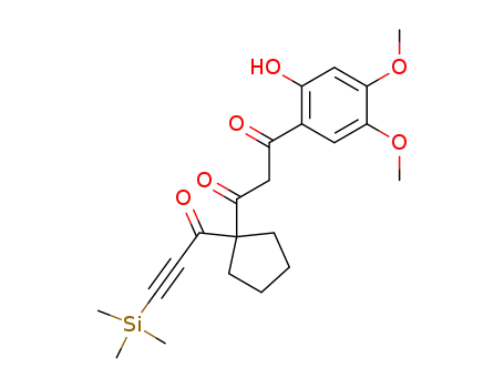 4,4-tetramethylene-1-(4,5-dimethoxy-2-hydroxyphenyl)-7-trimethylsilyl-6-heptyn-1,3,5-trione