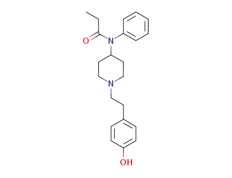 Molecular Structure of 76107-53-4 (N-[1-[2-(4-HYDROXY-PHENYL)-ETHYL]-PIPERIDIN-4-YL]-N-PHENYL-PROPIONAMIDE)