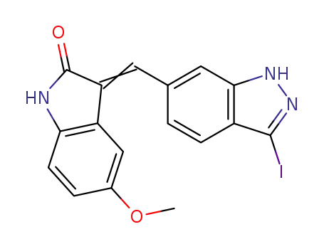 3-((3-iodo-1H-indazol-6-yl)methylene)-5-methoxyindolin-2-one