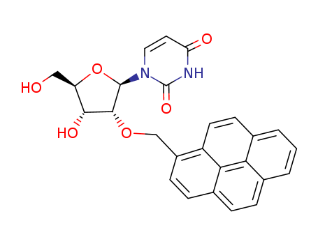 Molecular Structure of 138912-39-7 (Uridine, 2'-O-(1-pyrenylmethyl)-)