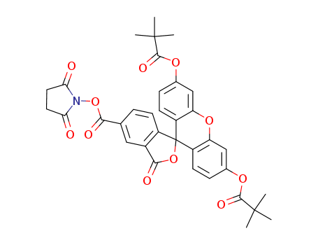Spiro[isobenzofuran-1(3H),9'-[9H]xanthene]-5-carboxylicacid, 3',6'-bis(2,2-dimethyl-1-oxopropoxy)-3-oxo-, 2,5-dioxo-1-pyrrolidinylester