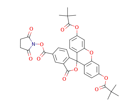 Molecular Structure of 186032-65-5 (5-CARBOXYFLUORESCEIN DIPIVALATE N-HYDROXYSUCCINIMIDE ESTER)