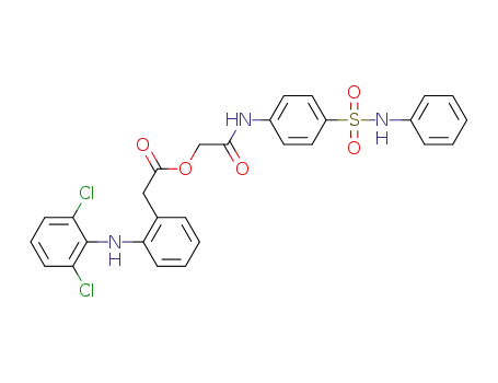Molecular Structure of 1262333-96-9 (2-[(2,6-dichlorophenyl)amino]-N<sub>1</sub>-(phenyl)-N<sub>4</sub>-phenylacetoxyacetamidobenzenesulfonamide)