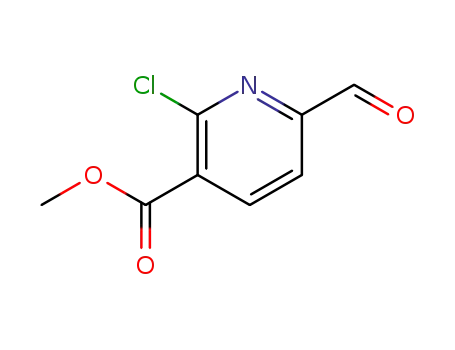 Molecular Structure of 1263286-09-4 (2-chloro-6-formyl-nicotinic acid methyl ester)
