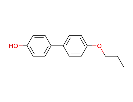Molecular Structure of 127972-28-5 ([1,1'-Biphenyl]-4-ol, 4'-propoxy-)