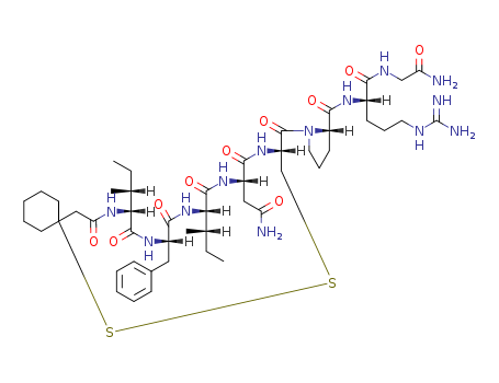 Glycinamide,N-[2-(1-mercaptocyclohexyl)acetyl]-D-isoleucyl-L-phenylalanyl-L-isoleucyl-L-asparaginyl-L-cysteinyl-L-prolyl-L-arginyl-,cyclic (1®5)-disulfide