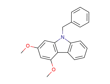 Molecular Structure of 139617-33-7 (9H-Carbazole, 2,4-dimethoxy-9-(phenylmethyl)-)
