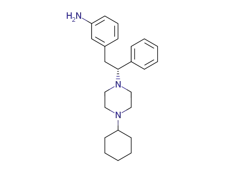 Benzenamine, 3-[2-(4-cyclohexyl-1-piperazinyl)-2-phenylethyl]-, (R)-