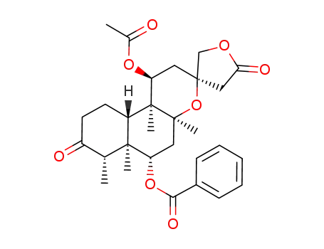 Spiro[furan-3(2H),3'-[3H]naphtho[2,1-b]pyran]-5,8'(4H,4'aH)-dione,1'-(acetyloxy)-6'-(benzoyloxy)decahydro-4'a,6'a,7',10'b-tetramethyl-,(1'S,3R,4'aS,6'S,6'aR,7'S,10'aS,10'bS)-
