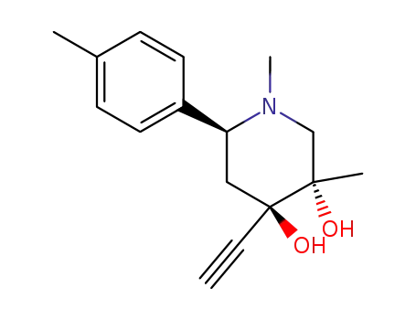 cis-1,3-Dimethyl-4-ethynyl-6-(4-methylphenyl)-3,4-piperidinediol