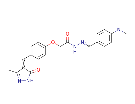 Acetic acid, (4-((1,5-dihydro-3-methyl-5-oxo-4H-pyrazol-4-ylidene)methyl)phenoxy)-, ((4-(dimethylamino)phenyl)methylene)hydrazide