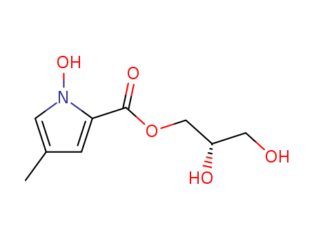 129966-44-5,1H-Pyrrole-2-carboxylicacid, 1-hydroxy-4-methyl-, (2S)-2,3-dihydroxypropyl ester,1H-Pyrrole-2-carboxylicacid, 1-hydroxy-4-methyl-, 2,3-dihydroxypropyl ester, (S)-; Glycerinopyrin