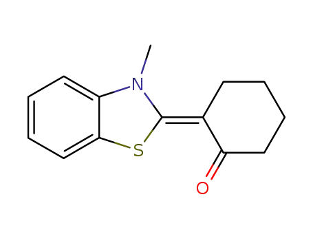 Molecular Structure of 80419-43-8 (Cyclohexanone, 2-(3-methyl-2(3H)-benzothiazolylidene)-)