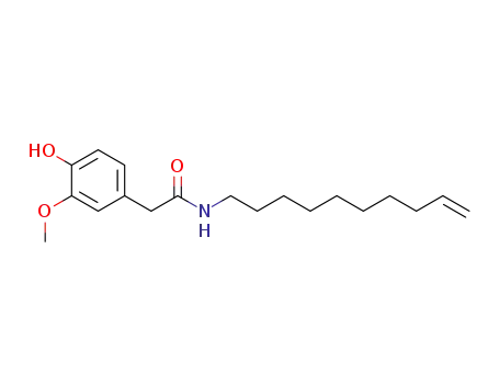 Molecular Structure of 107512-61-8 (N-dec-9-en-1-yl-2-(4-hydroxy-3-methoxyphenyl)acetamide)
