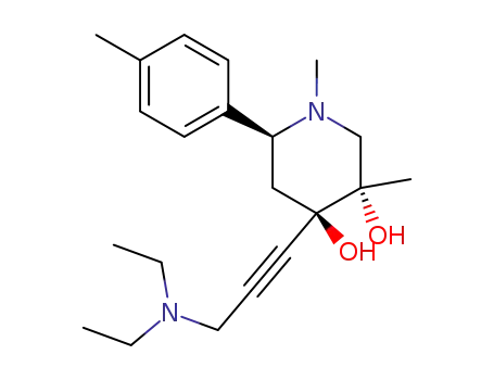 cis-4-(3-(Diethylamino)propynyl)-1,3-dimethyl-6-(4-methylphenyl)-3,4-piperidinediol