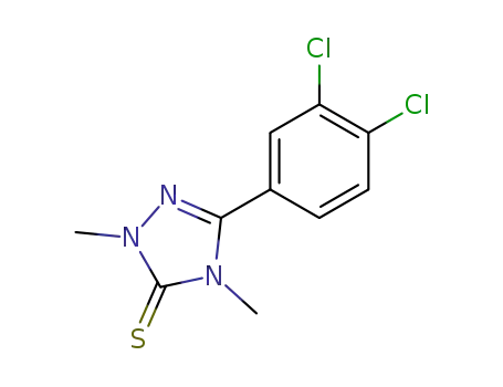 Molecular Structure of 110623-30-8 (5-(3,4-dichlorophenyl)-2,4-dimethyl-2,4-dihydro-3H-1,2,4-triazole-3-thione)