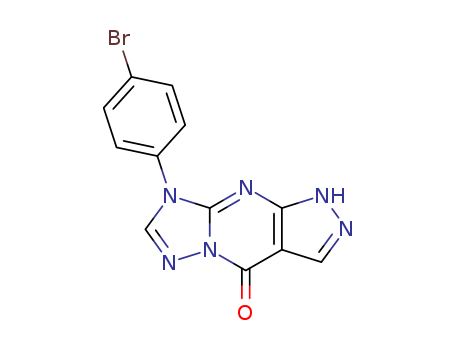 141300-30-3,8-(4-bromophenyl)-1,8-dihydro-4H-pyrazolo[3,4-d][1,2,4]triazolo[1,5-a]pyrimidin-4-one,