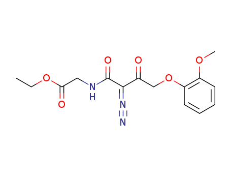 15208-64-7,ethyl N-[2-diazen-1-iumylidene-4-(2-methoxyphenoxy)-3-oxobutanoyl]glycinate,