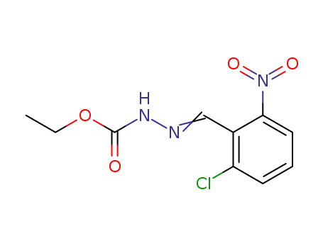 Molecular Structure of 128153-91-3 (ethyl (2E)-2-(2-chloro-6-nitrobenzylidene)hydrazinecarboxylate)