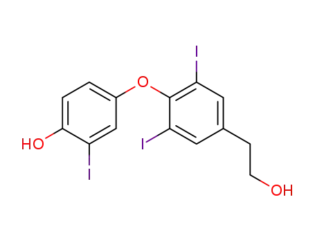 Molecular Structure of 736-05-0 (4-(4-Hydroxy-3-iod-phenoxy)-3,5-diiod-phenethylalkohol)