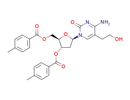 Molecular Structure of 90301-76-1 (Cytidine, 2'-deoxy-5-(2-hydroxyethyl)-, 3',5'-bis(4-methylbenzoate))