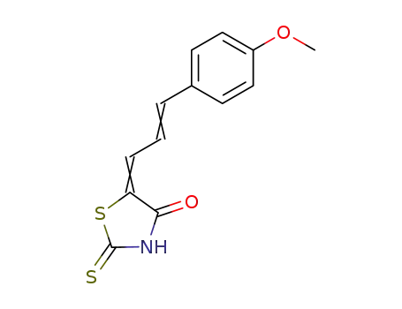 Molecular Structure of 15328-92-4 (4-Thiazolidinone, 5-[3-(4-methoxyphenyl)-2-propenylidene]-2-thioxo-)