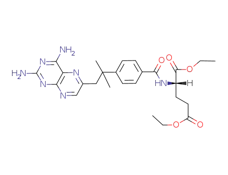 Molecular Structure of 80576-87-0 (L-Glutamic acid,
N-[4-[2-(2,4-diamino-6-pteridinyl)-1,1-dimethylethyl]benzoyl]-, diethyl
ester)