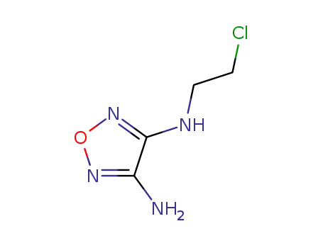 Molecular Structure of 101140-14-1 (1,2,5-Oxadiazole-3,4-diamine, N-(2-chloroethyl)-)