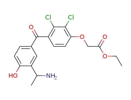 Acetic acid,
[4-[3-(1-aminoethyl)-4-hydroxybenzoyl]-2,3-dichlorophenoxy]-, ethyl
ester