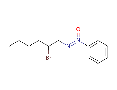 Molecular Structure of 138996-18-6 (Diazene, (2-bromohexyl)phenyl-, 2-oxide)