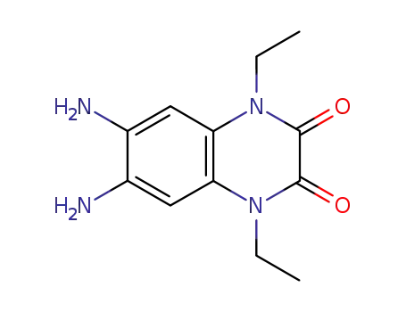 Molecular Structure of 126473-67-4 (2,3-Quinoxalinedione, 6,7-diamino-1,4-diethyl-1,4-dihydro-)