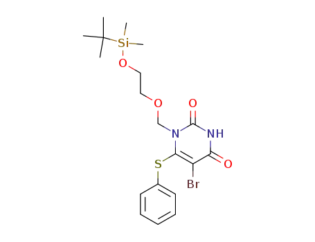 5-Bromo-1-[2-(tert-butyl-dimethyl-silanyloxy)-ethoxymethyl]-6-phenylsulfanyl-1H-pyrimidine-2,4-dione