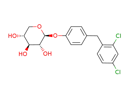 Molecular Structure of 147029-84-3 (4-(2,4-dichlorobenzyl)phenyl beta-D-xylopyranoside)